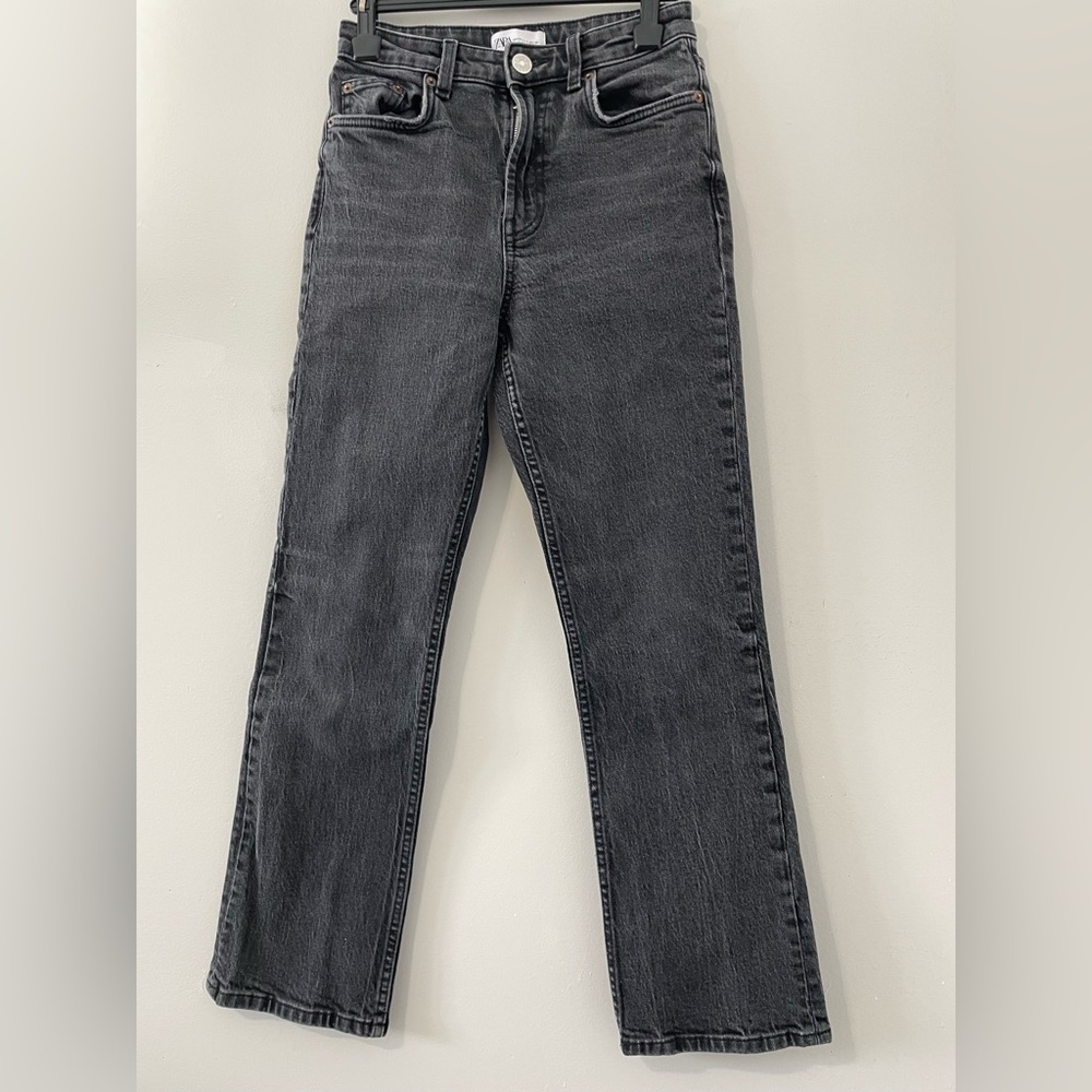 Zara High Rise Black Jeans Size 2